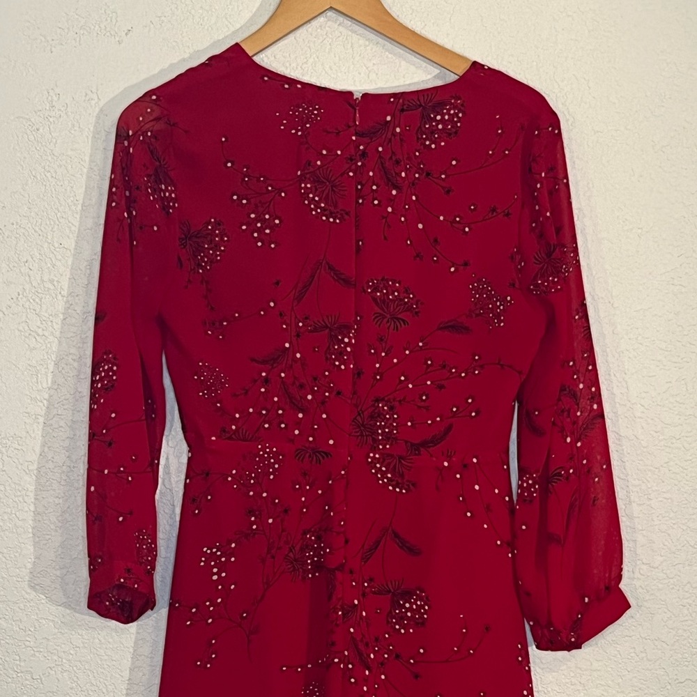 Madewell Hazelwood Wrap Front mini dress in windswept floral Office Feminine - Picture 4 of 8